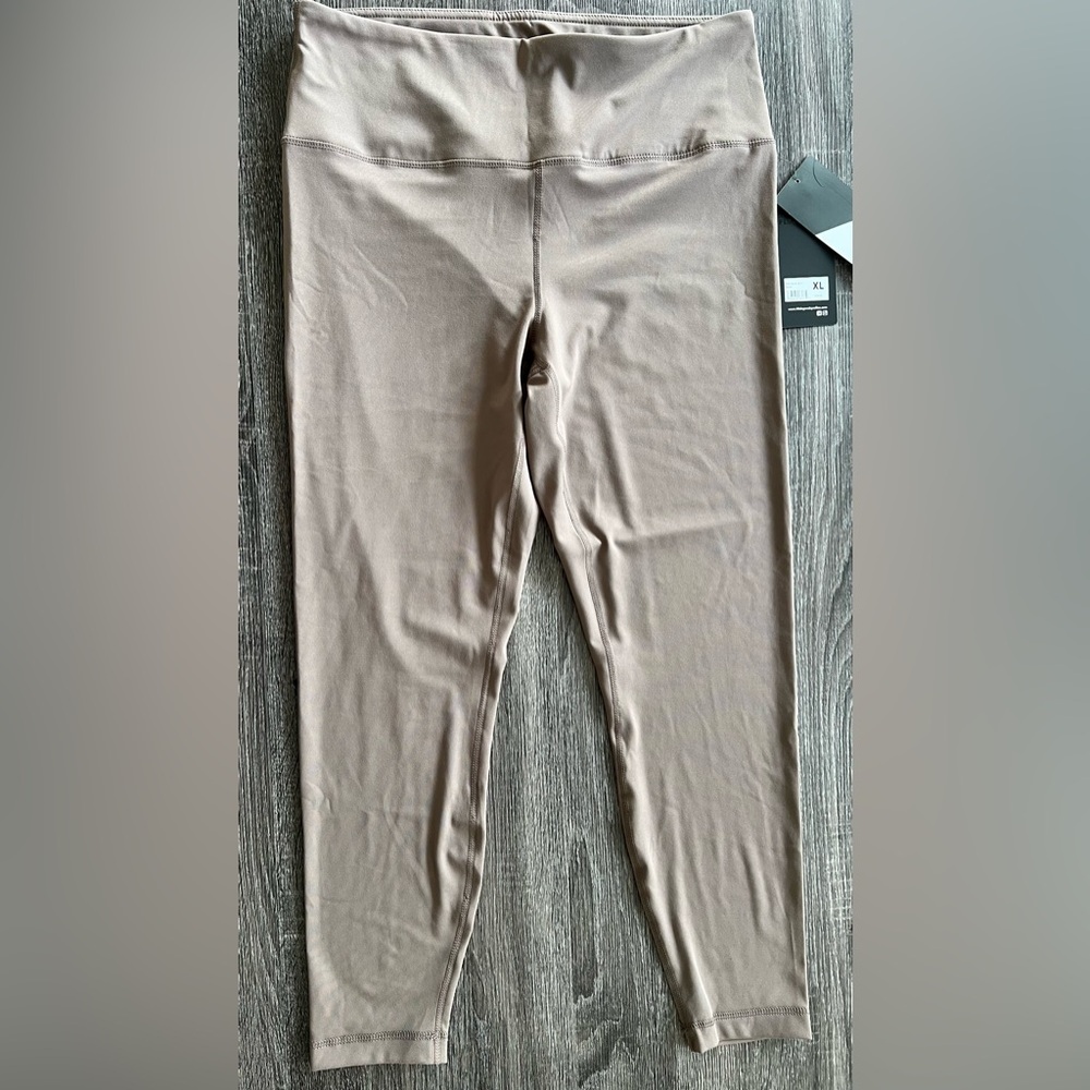 90 Degree by Reflex Stylish Taupe Athletic Leggings | XL